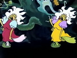 Бабки-ёжки поют частушки в мультфильме "Летучий корабль"